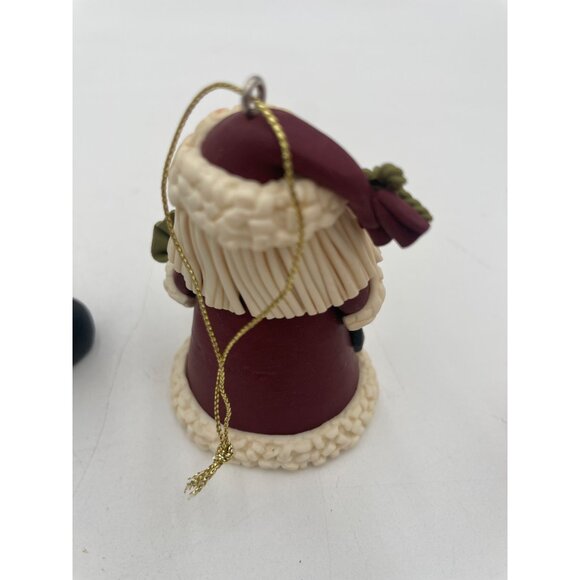 Set Of 5 Handmade Clay Holiday Ornaments With Snowman & Angel Designs Includes G - Picture 12 of 15